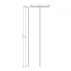 Decor Walther EASY XL LONG Cкребок, цвет: хром