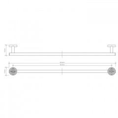 Decor Walther Basic HTE85 Полотенцедержатель 85см, цвет: черный матовый