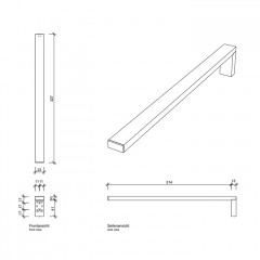 Decor Walther Contract Полотенцедержатель 33см., подвесной, цвет: хром