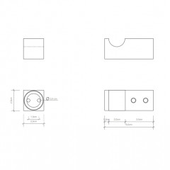 Decor Walther Corner HAK4 Крючок, цвет: черный матовый