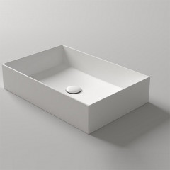 SIMAS AGILE Раковина на столешницу 60х40 см., без перелива, без отверстия под смеситель, цвет белый матовый
