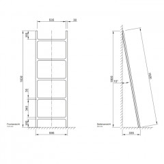 Decor Walther Stone HTL Полотенцедержатель 180x60см, напольный, цвет: белый