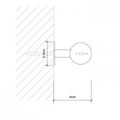 Decor Walther Classic HAK1 Крючок, подвесной, цвет: золото