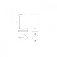 Decor Walther Bin 3 Ведро 14.5xh33.5см, с педалью и крышкой, цвет: черный матовый