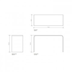 Decor Walther DW 80 XL Скамья 80x30x45см, акрил, цвет: белый