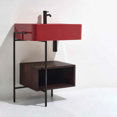 SIMAS RATIO Раковина чаша подвесная 75x46xh18 см, с 1 отв. для смесителя, без перелива, цвет RUBINO