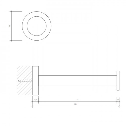 Decor Walther Basic ERH Держатель запасного рулона настенный, цвет: хром