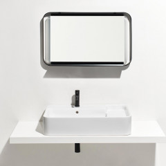 SIMAS HOP Раковина чаша подвесная 80x50xh18 см, без отв. для смесителя, цвет белый