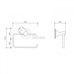 Decor Walther Classic TPH3 Держатель туалетной бумаги, подвесной, цвет: никель полированный