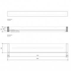 Decor Walther Brick DA60 Душевая полка 60x9см, акриловое белое стекло, цвет: хром