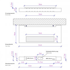 Decor Walther Slim 24 N LED Светильник настенный 24x10x2см, светодиодный, 1x LED 8W, цвет: хром