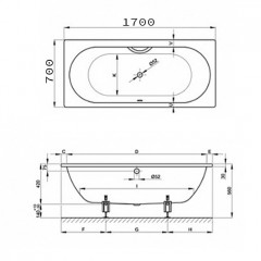 Bette Starlet Ванна с шумоизоляцией 170х70х42, белая