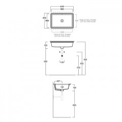 SIMAS Lavabi d'arredo Раковина под столешницу 56х36 см , цвет белый