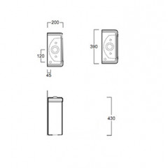 SIMAS Механизм двойного слива Frozen, Arcade, Londra, цвет кнопки хром