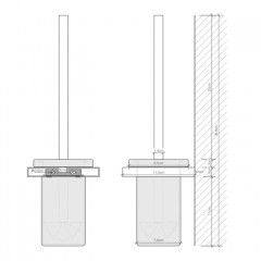 Decor Walther DW 94 Туалетный ершик, подвесной, цвет: хром (Снято с пр-ва)