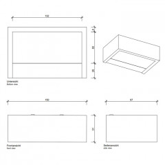 Decor Walther Box 1-15 N LED Светильник на зеркало 15x10x5см, светодиодный, 1x LED 18.4W, цвет: розовое золото