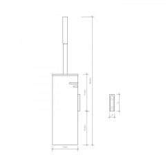 Decor Walther DW 98 N Туалетный ершик, подвесной, цвет: хром