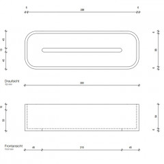 Decor Walther Stone SCT30 Душевая полочка 30x10см, настольная, цвет: белый