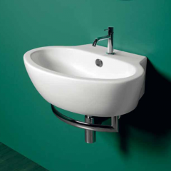 Simas Lft Spazio раковина подвесная/накладная 60x44см, с 1 отв. выбитым вручную, цвет белый