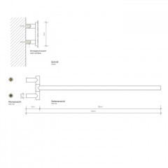 Decor Walther Mikado HTE20 Полотенцедержатель 20см, цвет: хром