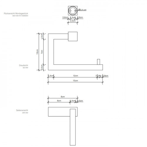 Decor Walther Corner TPH3 Держатель туалетной бумаги, подвесной, цвет: хром