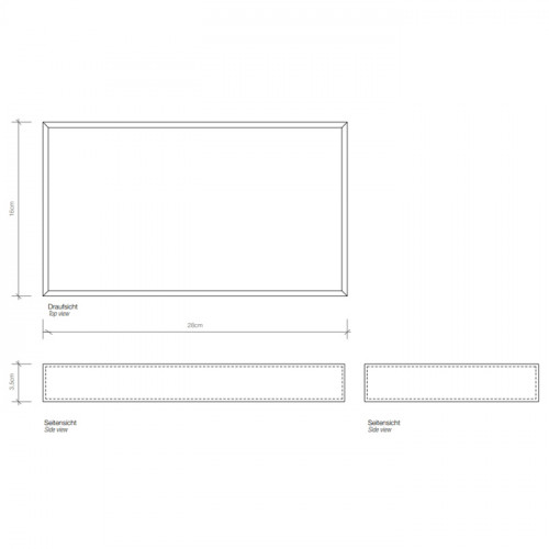 Decor Walther Brownie Tab L Лоток универсальный 28x16см, цвет: черная кожа