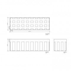 Decor Walther DW 355 Бокс универсальный 30.5x9.5x9.5см, цвет: черный матовый