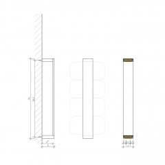 Decor Walther Brick HTE41 Полотенцедержатель 40см, вертикальный, цвет: хром