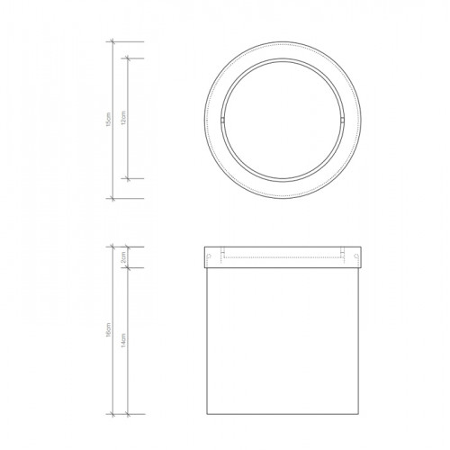 Decor Walther DW 1240 Корзина для бумаги 14.5xh16см, с крышкой, цвет: сталь матовая