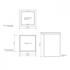 Decor Walther DW 113 Корзина для бумаги 20x20x30см, с крышкой, цвет: белый матовый