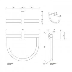Decor Walther Century HTR Полотенцедержатель кольцо, цвет: золото