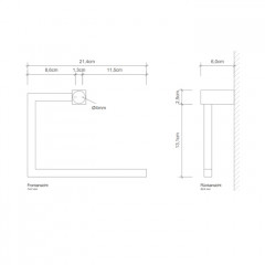 Decor Walther Corner HTR Полотенцедержатель кольцо, цвет: хром (Снято с пр-ва)