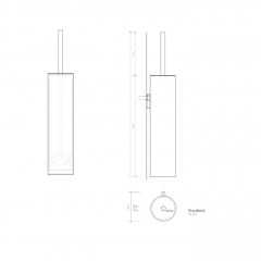 Decor Walther Mikado WBG Туалетный ершик, подвесной, цена: золото