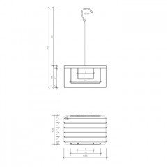 Decor Walther DW 226 Корзина универсальная 18.5x12.5x35см для душа, подвесная, цвет: хром