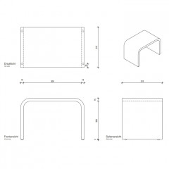 Decor Walther Stone SCH Подставка 24.5x33x21.5см, цвет: белый