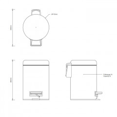 Decor Walther Ведро с педалью TE 35 цвет Сталь полированная (Изделие может иметь нюансы