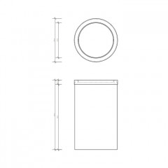 Decor Walther DW 104 Ведро для мусора, напольное, цвет: черный матовый