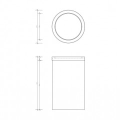 Decor Walther DW 124 Корзина для бумаги 20xh32см, с крышкой, цвет: сталь полированная
