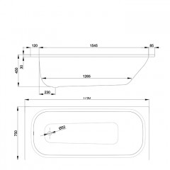 BETTE CLASSIC Ванна прямоугольная 1750х750х450 мм., с шумоизоляцией, цвет белый