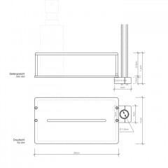 Decor Walther DSK 20 Полочка 20x11x6см для душевой стойки (17-22мм), цвет: хром