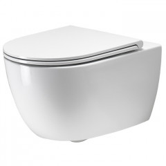 Simas Trevi Унитаз подвесной 56х37 см, безободковый, цвет белый матовый (без креплений F85)