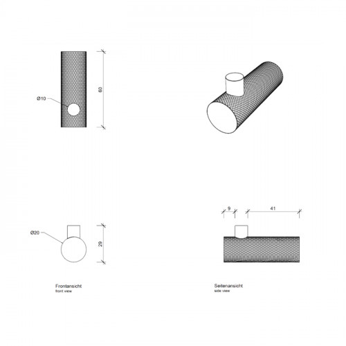 Decor Walther Club HAK1 Крючок, цвет: черный матовый / хром