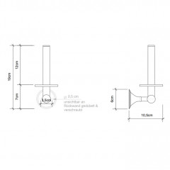 Decor Walther Classic ERH Держатель запасного рулона, подвесной, цвет: никель полированный