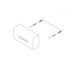 Decor Walther Stone KB Диспенсер для салфеток 8x26x13.5см, настольный, цвет: белый