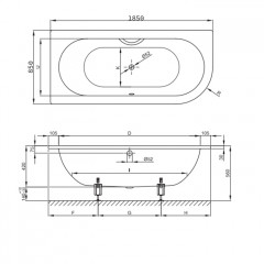 Bette Starlet IV Ванна стальная 185х85x42 см, с шумоизоляцией, самоочищающимся покрытием Glaze Plus, цвет белый