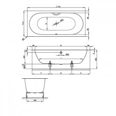 BETTE Starlet Spirit Ванна 1700х750 мм., с шумоизоляцией, цвет белый (спеццена со склада!!)