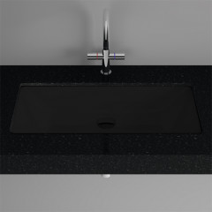 BETTE Loft Раковина встраиваемая снизу 740х386х100 мм, без перелива, без отв под см. цвет Ebony