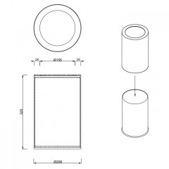 DECOR WALTHER ROOMS Корзина для мусора, цвет черный матовый