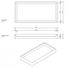 Decor Walther DW 345 Бокс универсальный 25x12x2см, цвет: хром
