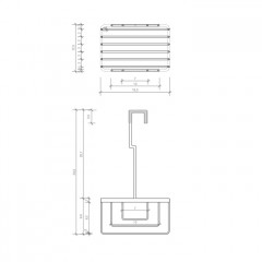 Decor Walther DW 227 Корзина универсальная 18.5x12.5x33.5см для душа, подвесная, цвет: хром